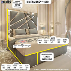 2025 Starlight Luxury Mirrored Bed Frame